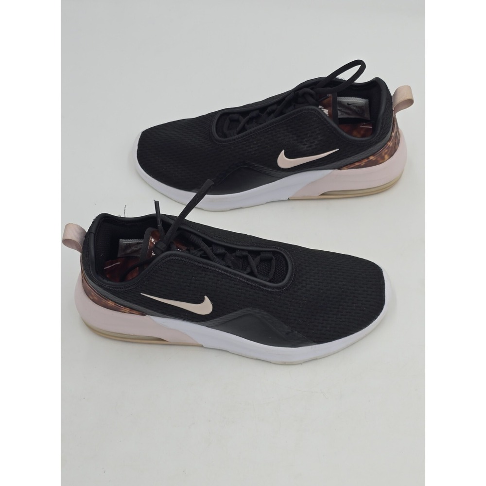 Nike Air Max Motion 2 Shoes Womens 8.5 Black Barely Rose Athletic Running Walk